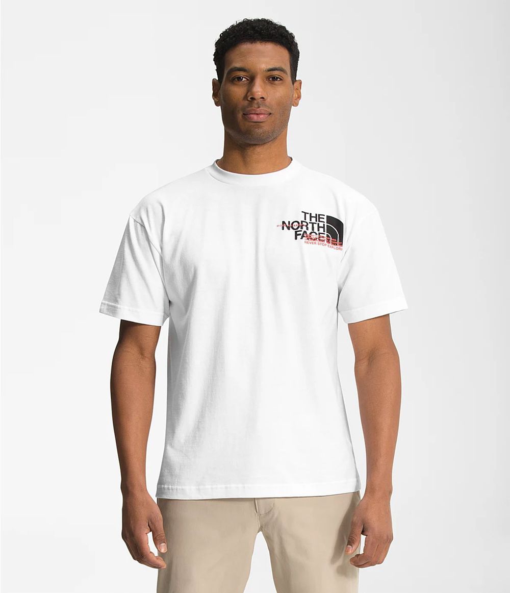 The North Face Coordinates Kurzer Ärmel T-Shirts Herren - Weiß CH-941BBPD